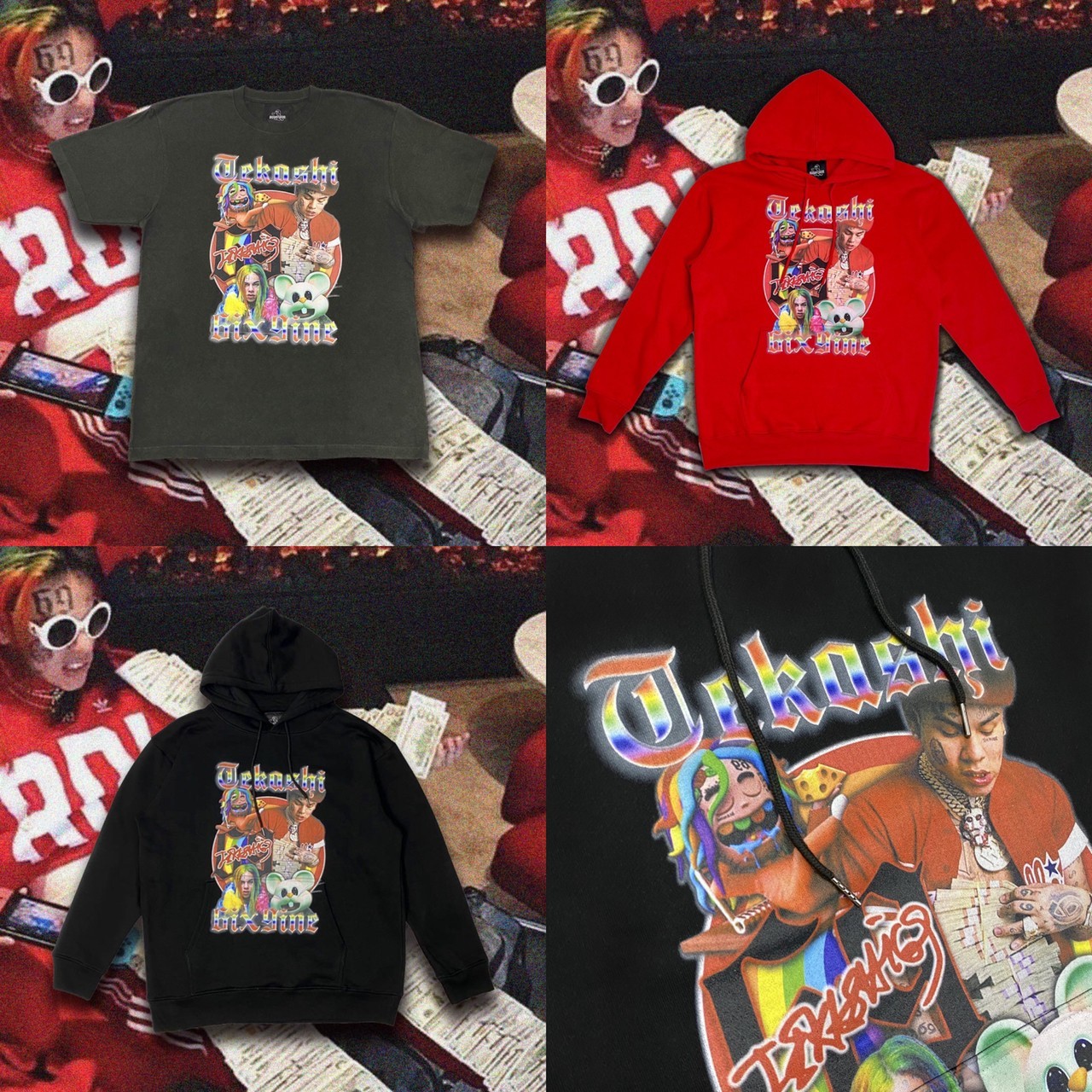 GHOST MADE 《TEKASHI 6IX9INE》69 短袖 短T/帽T GHOST MADE