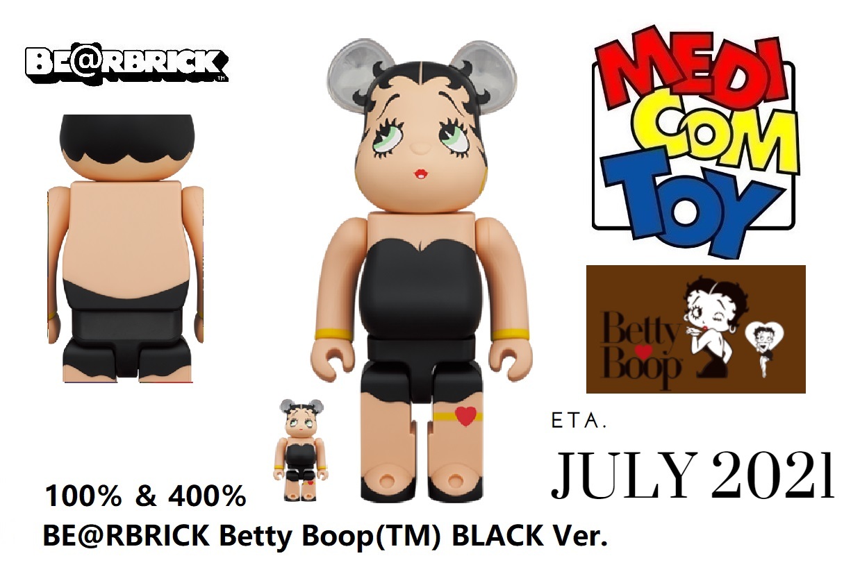 BE@RBRICK Betty Boop(TM) BLACK Ver. 100％ ＆ 400％