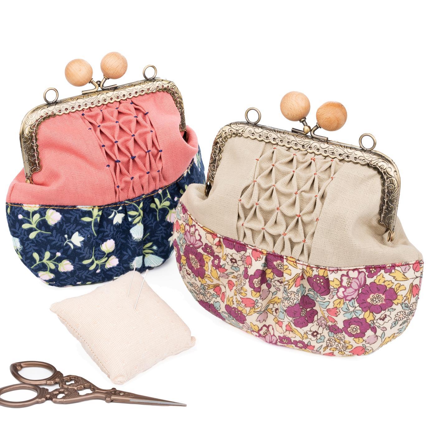 皺摺繡口金包(材料包)/個