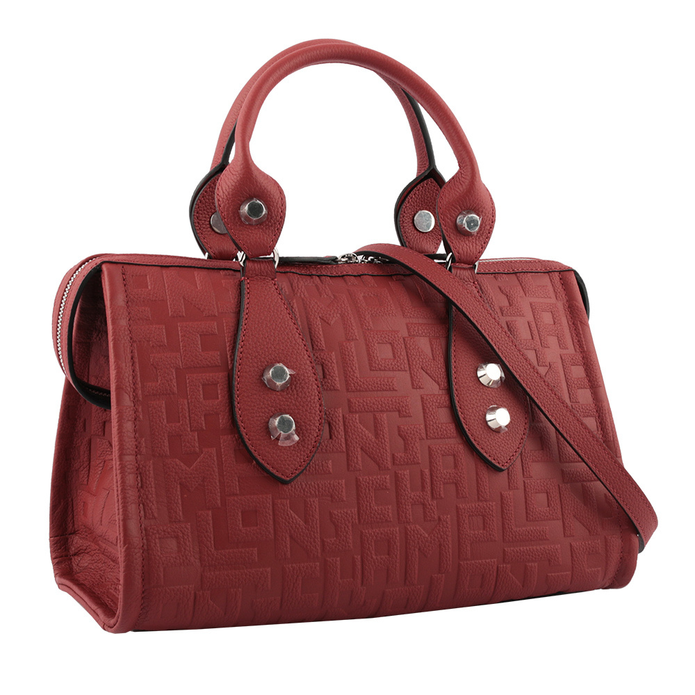 【LONGCHAMP】LA VOYAGEUSE LGP 壓印牛皮手提斜背二用包