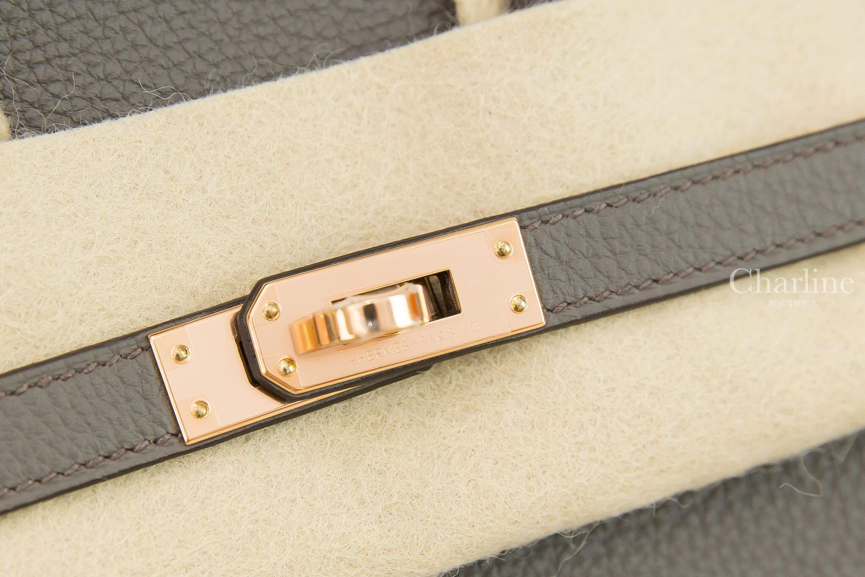 Hermès Birkin 25cm 8F Etain Togo 錫器灰玫瑰金釦鉑金包