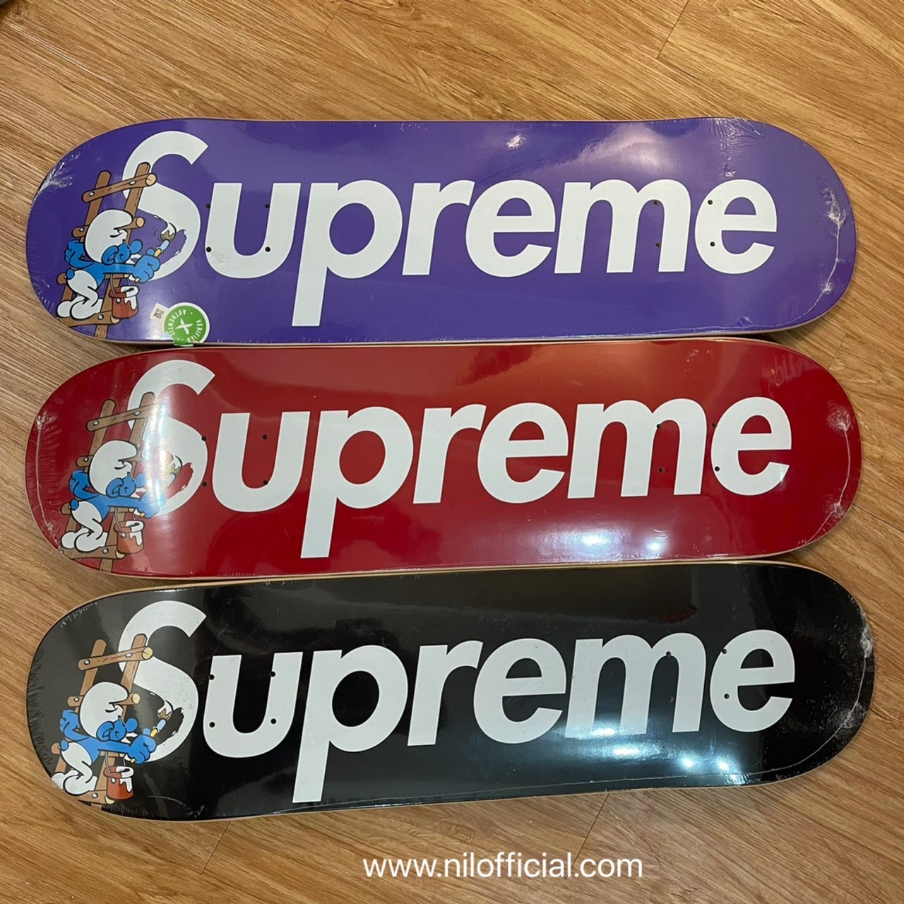 稀少現貨 Supreme x Smurfs Skateboard 藍色小精靈 滑板