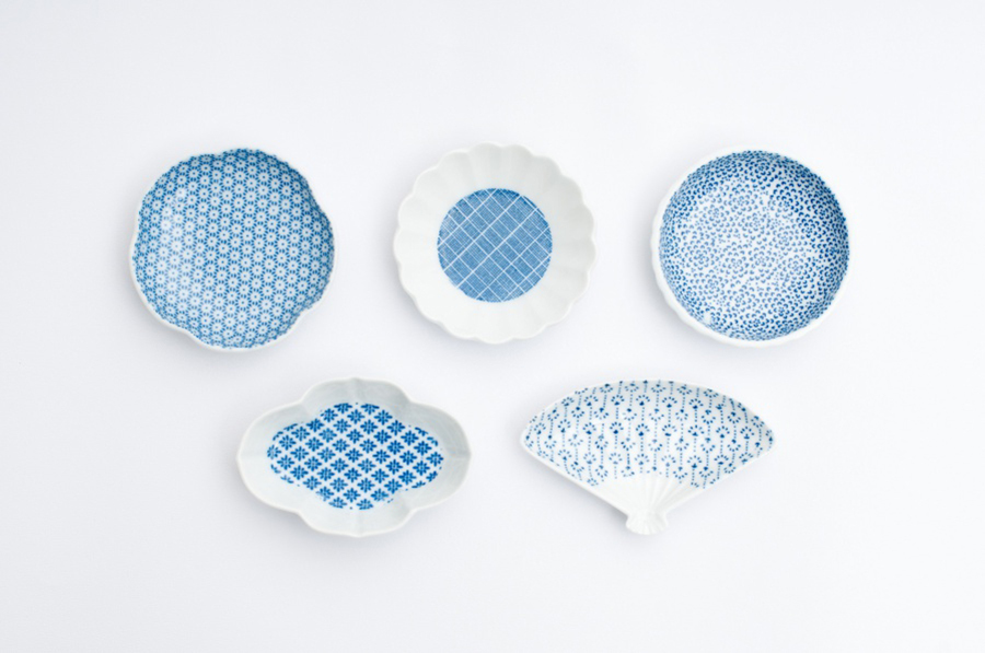 東屋-印判豆皿/扇