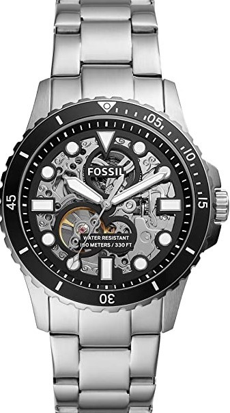 萬年鐘錶 - Fossil    不鏽鋼透視機械男錶  ME3190   錶徑42MM