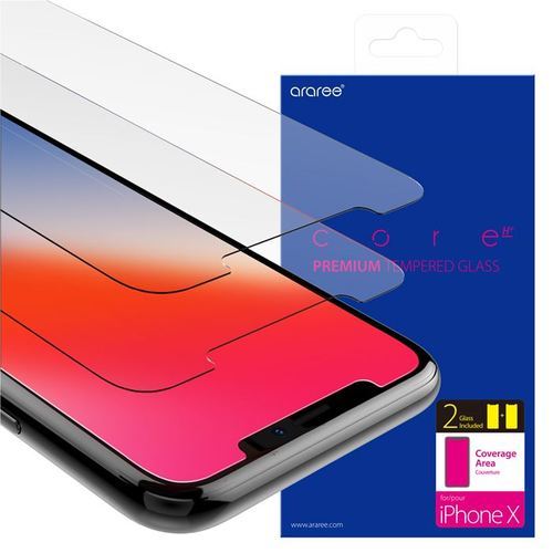<iPhone X/Xs/11 Pro>韓國製 araree Core 強化玻璃(兩件裝)