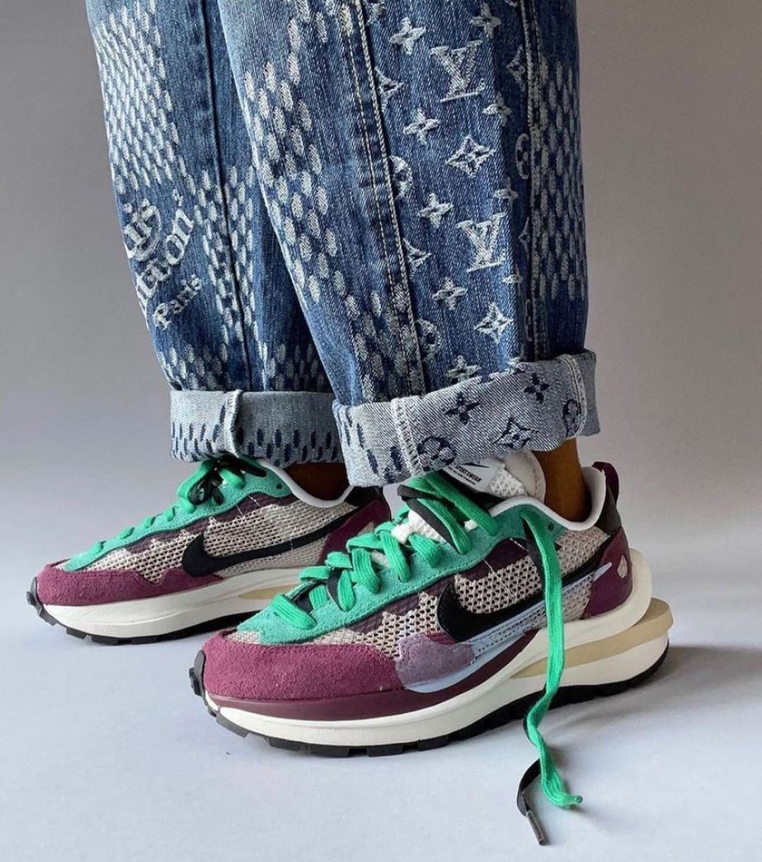 【APAIR】代購 Sacai x Nike vapor waffle purple green 酒紅色 DD3035-200