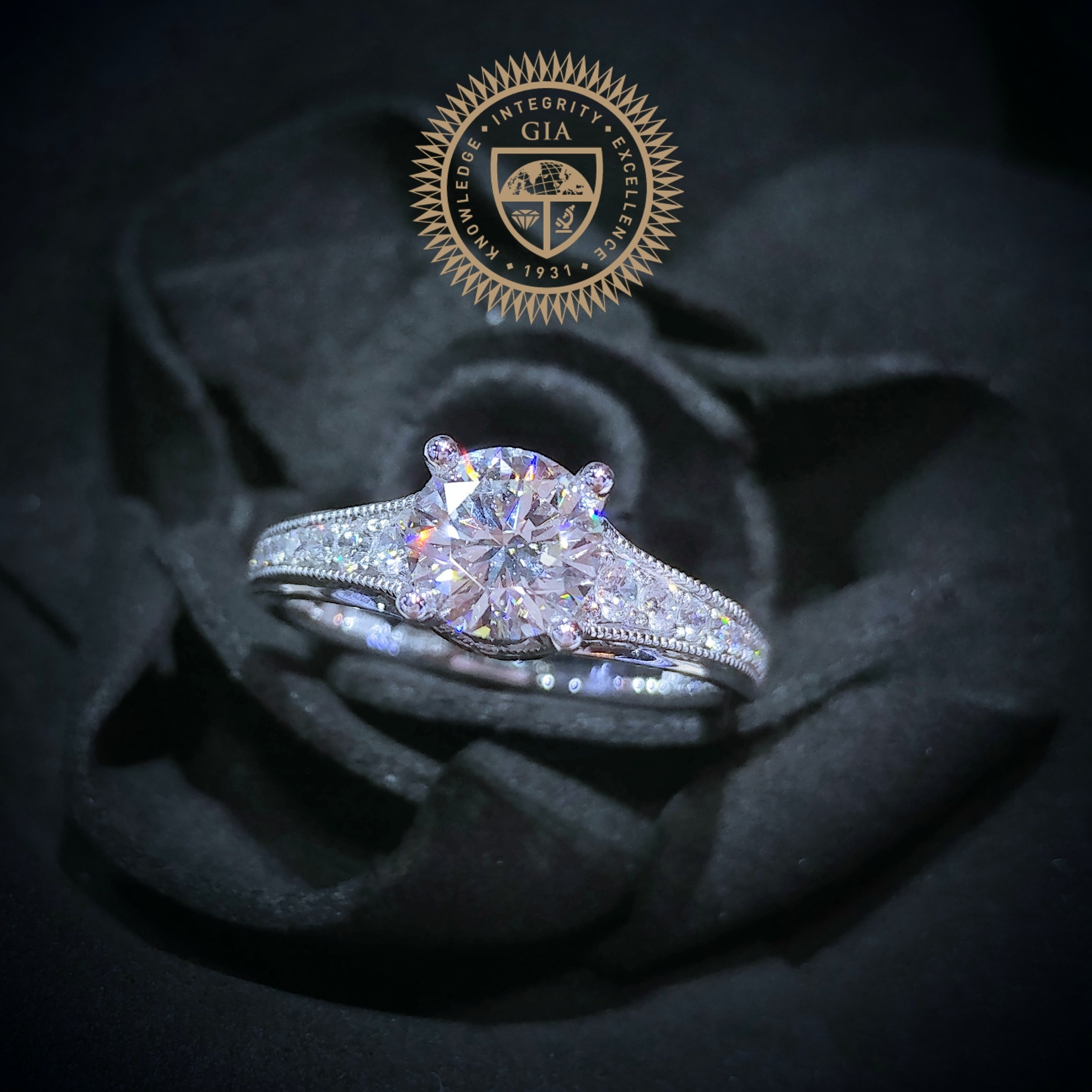 18K White Gold 1.21ct Diamond Ring