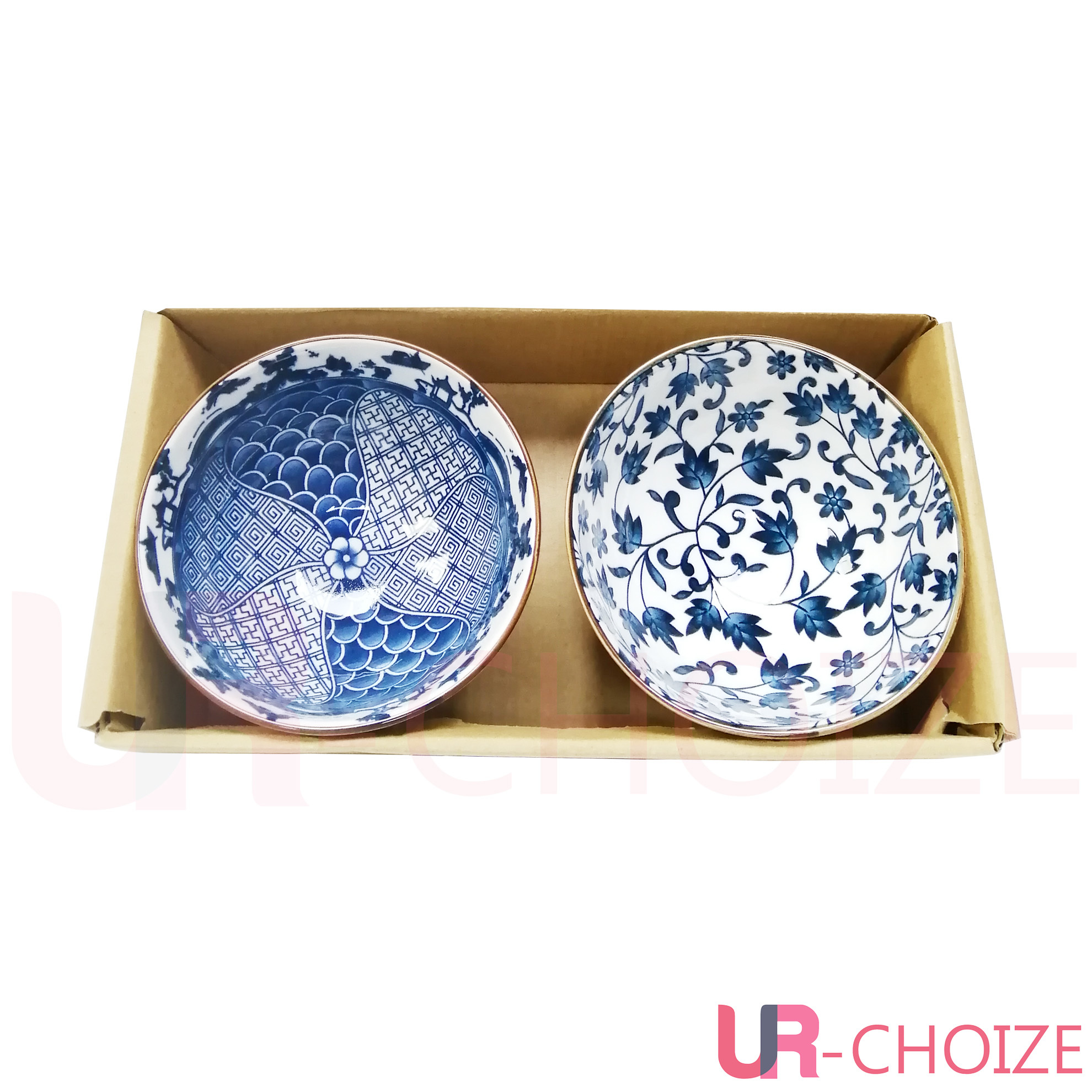 日式陶瓷碗 青花瓷碗 2個/盒裝