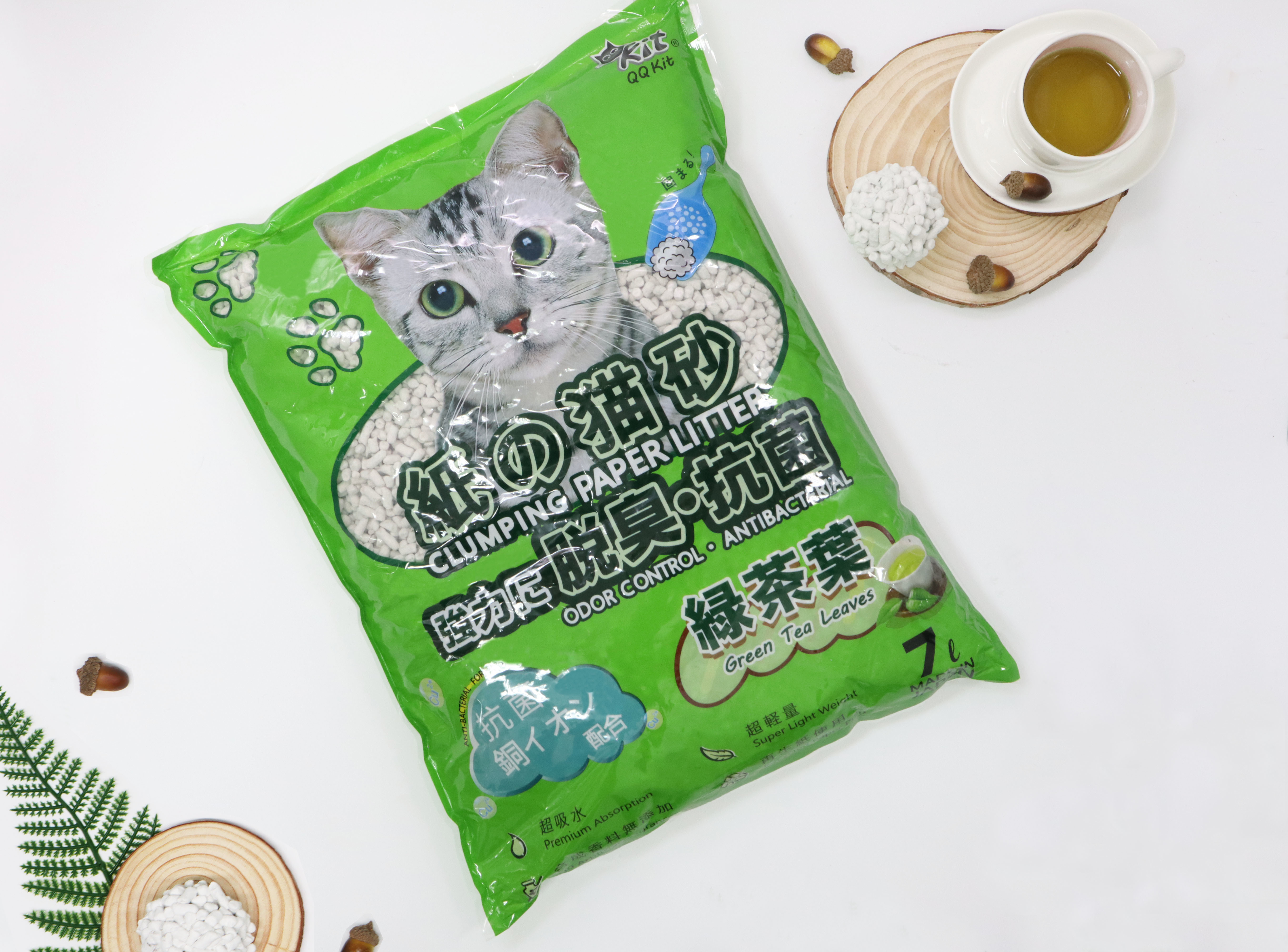 【7L職人包】綠茶葉紙貓砂 (7包/箱)