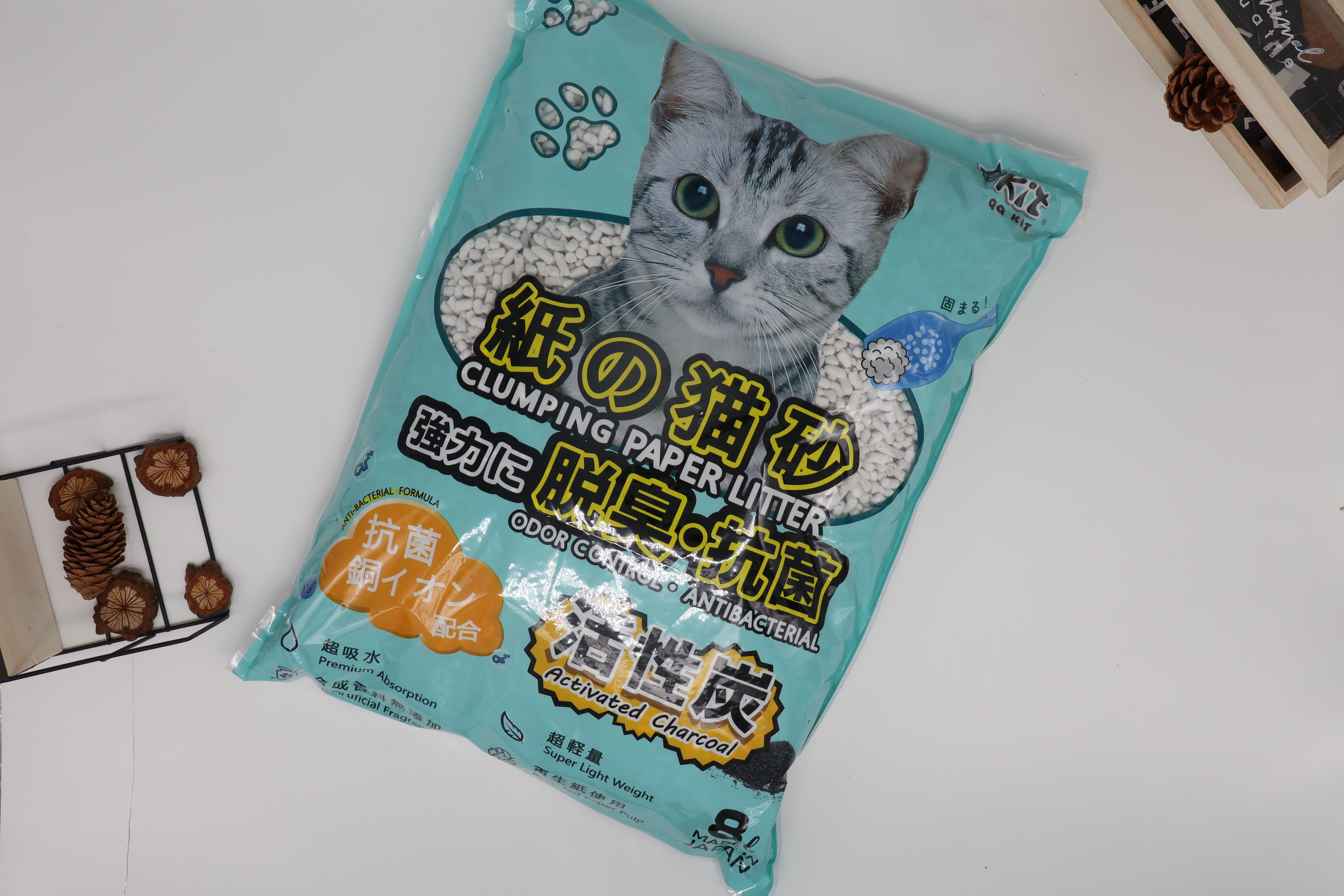 【8L省荷包】活性碳紙貓砂(6包/箱)