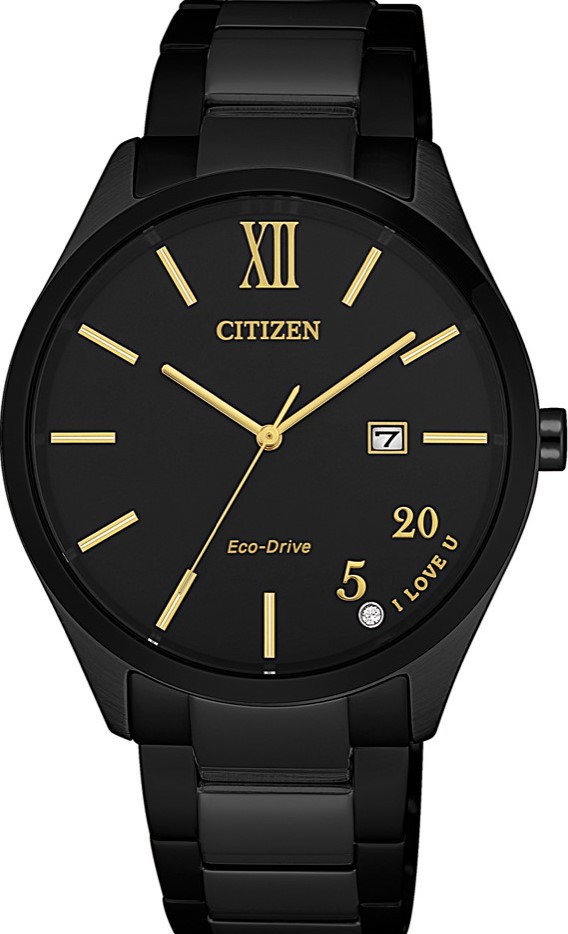 萬年鐘錶 - Citizen 星辰 i love you 浪漫紀念光動能女錶 EW2457-85E   錶徑34.5MM