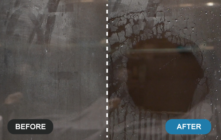 簡單清除浴室水垢 前後差異