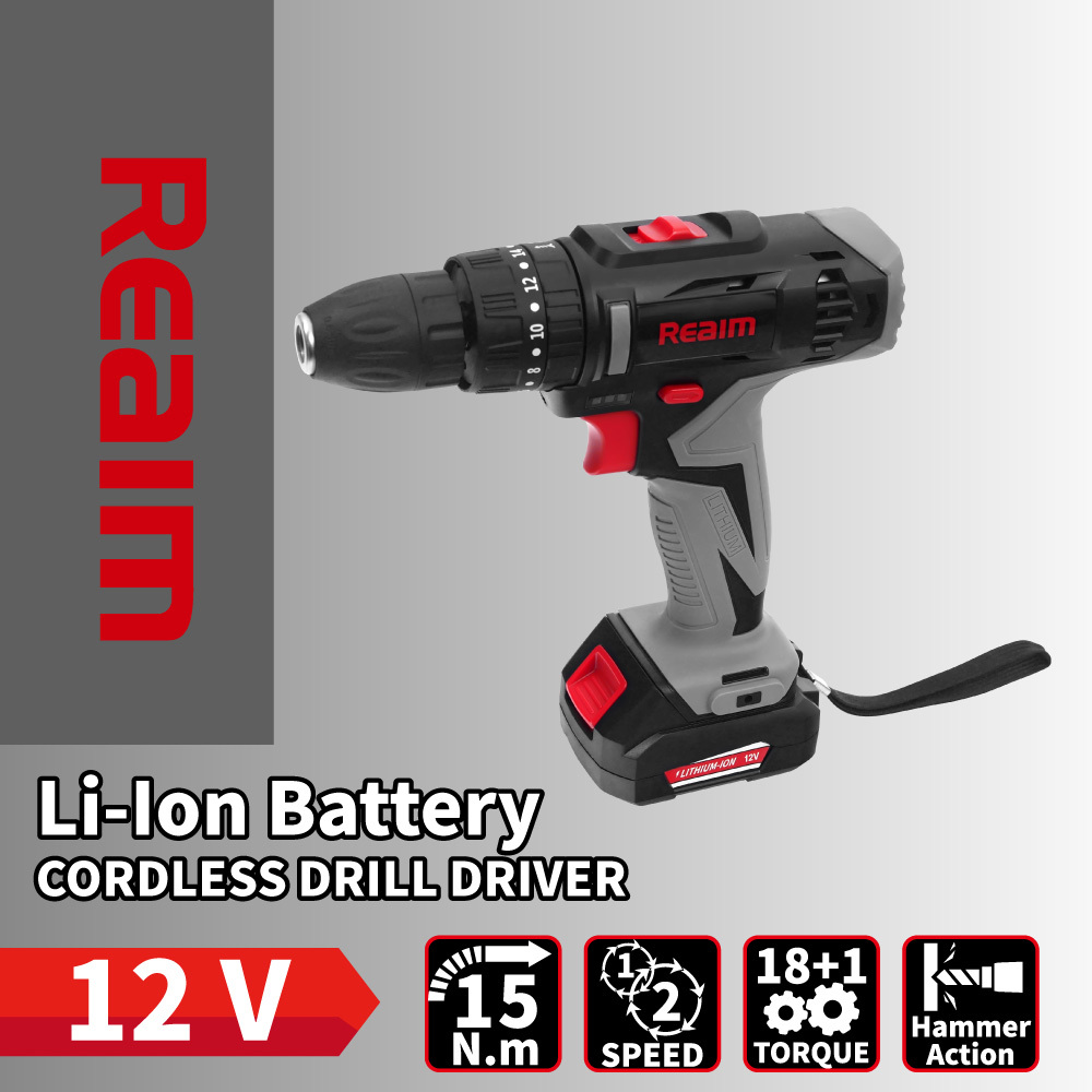 REAIM萊姆 12V振動鋰電鑽起子機51件組