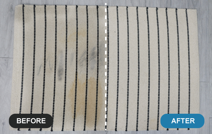 快速清潔地毯髒汙 前後差異