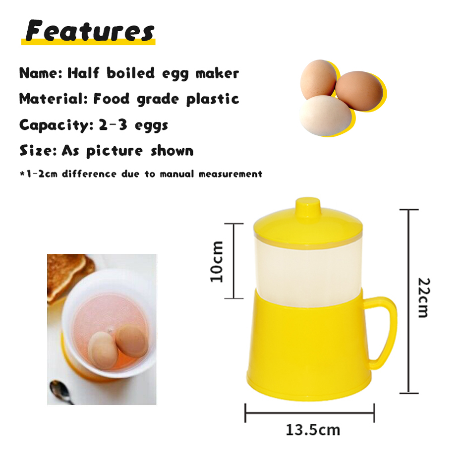 【WUCHT】Plastic Half Boiled Egg Maker / Half Boiler Egg Maker / Malaysian  Traditional Egg Container - Maximum 4 large eggs Egg Boiler Pink / Egg  Boiler