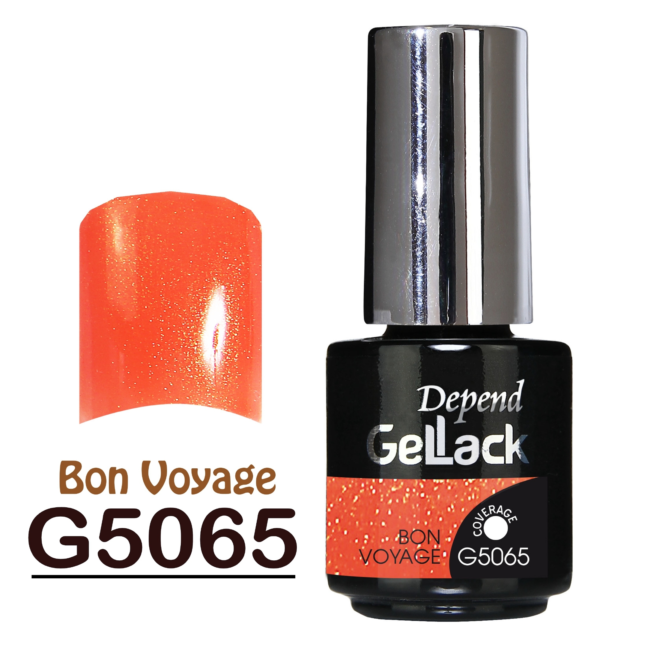 GELLACK GEL甲凝膠 5065 果汁橘色配金黃閃粉(不透明)