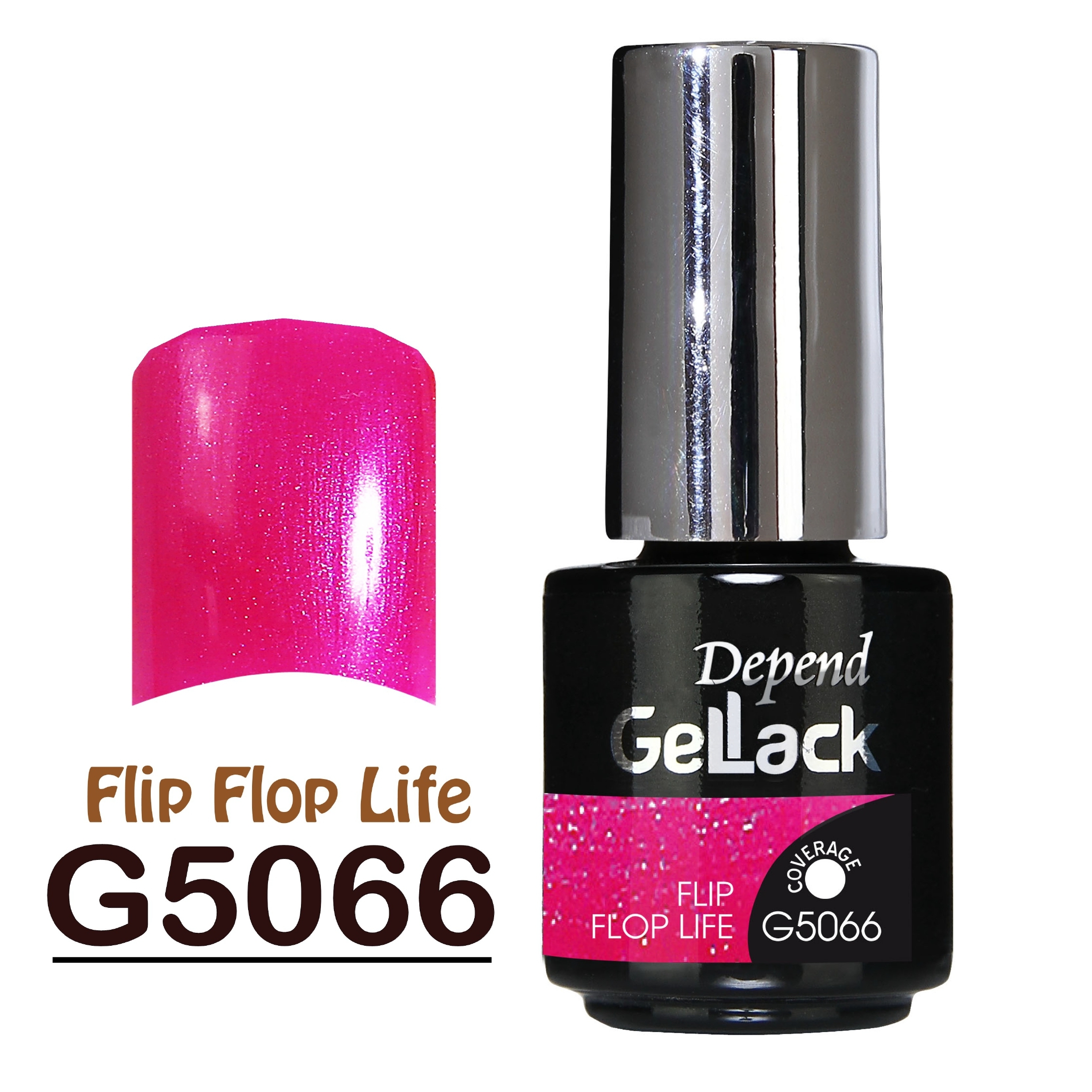 GELLACK GEL甲凝膠 5066 桃紅底色配珠光細砂(不透明)