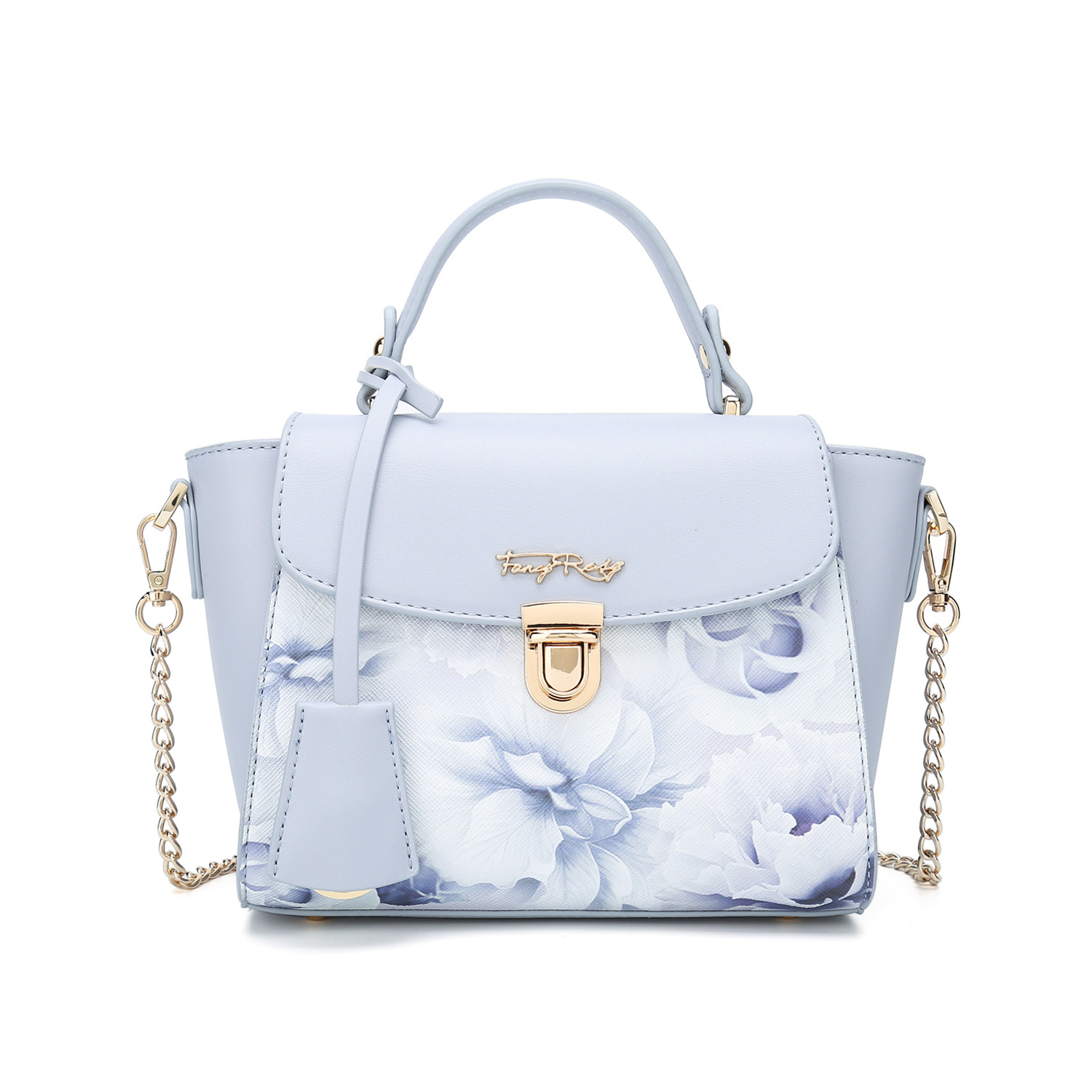 Rosy Romance Floral Print Shoulder Bag