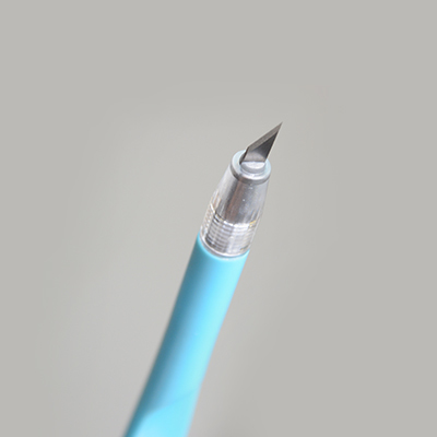 【翼字尾筆刀】 拆信刀 橡皮擦雕刻 模型刻筆刀 (附贈6片替換刀片)