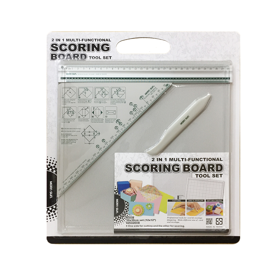 【30cm二合一多功能摺線板組】專利設計 摺線板 切割墊 摺紙棒 鋁尺 (摺信封)