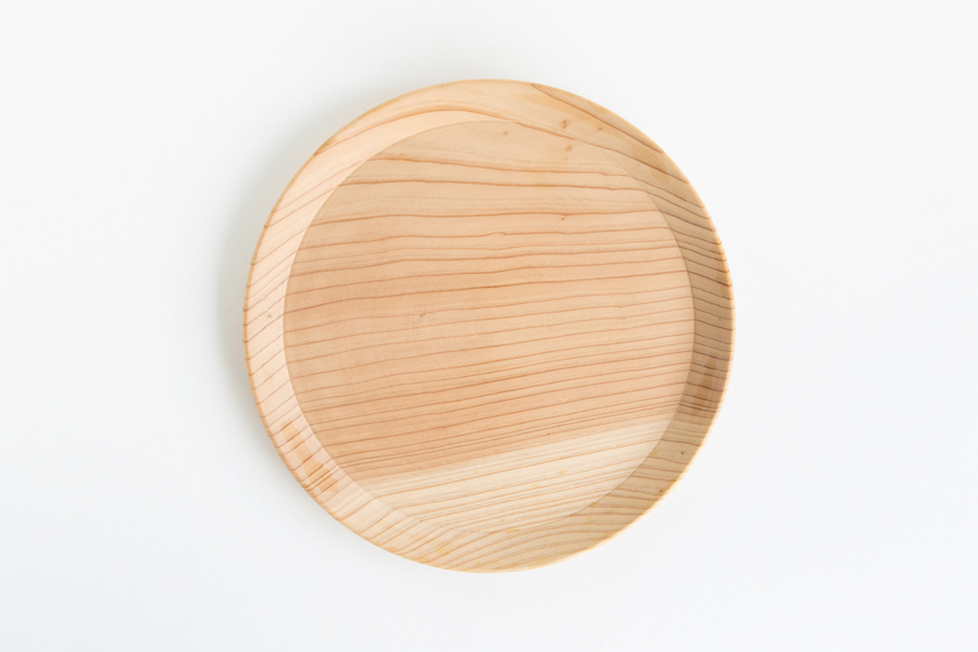 東屋-山茶盆/杉 圓托盤