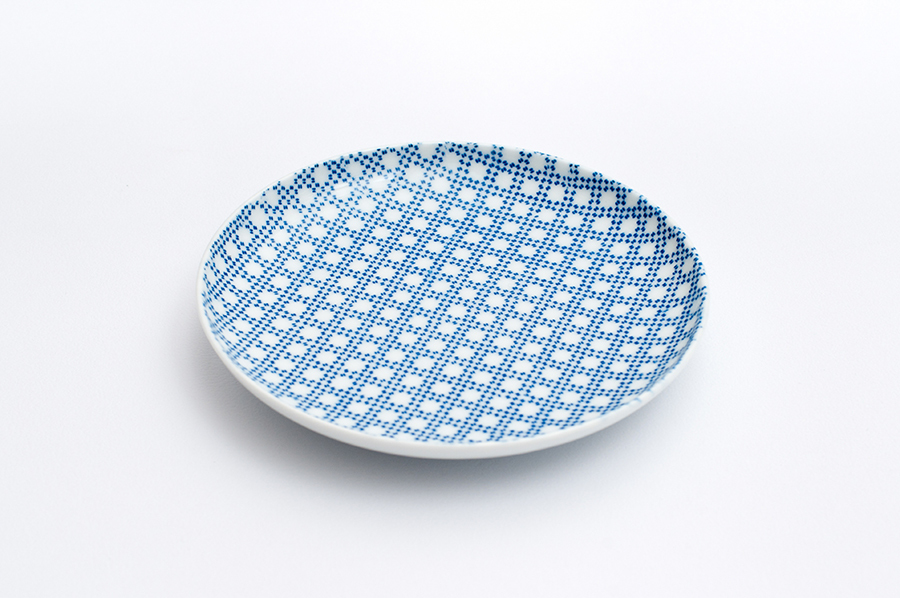 東屋-印判小皿/格子