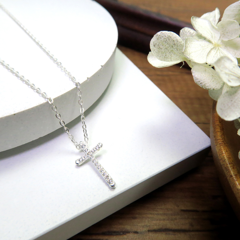 閃耀光芒 十字架 純銀項鍊 (16吋/18吋可選)