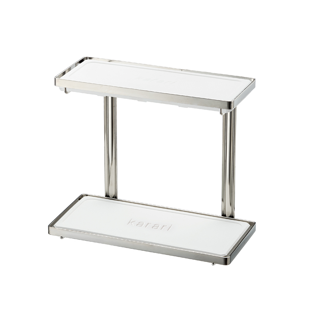 【日本Karari】珪藻土2層置物不銹鋼架 HO-1864