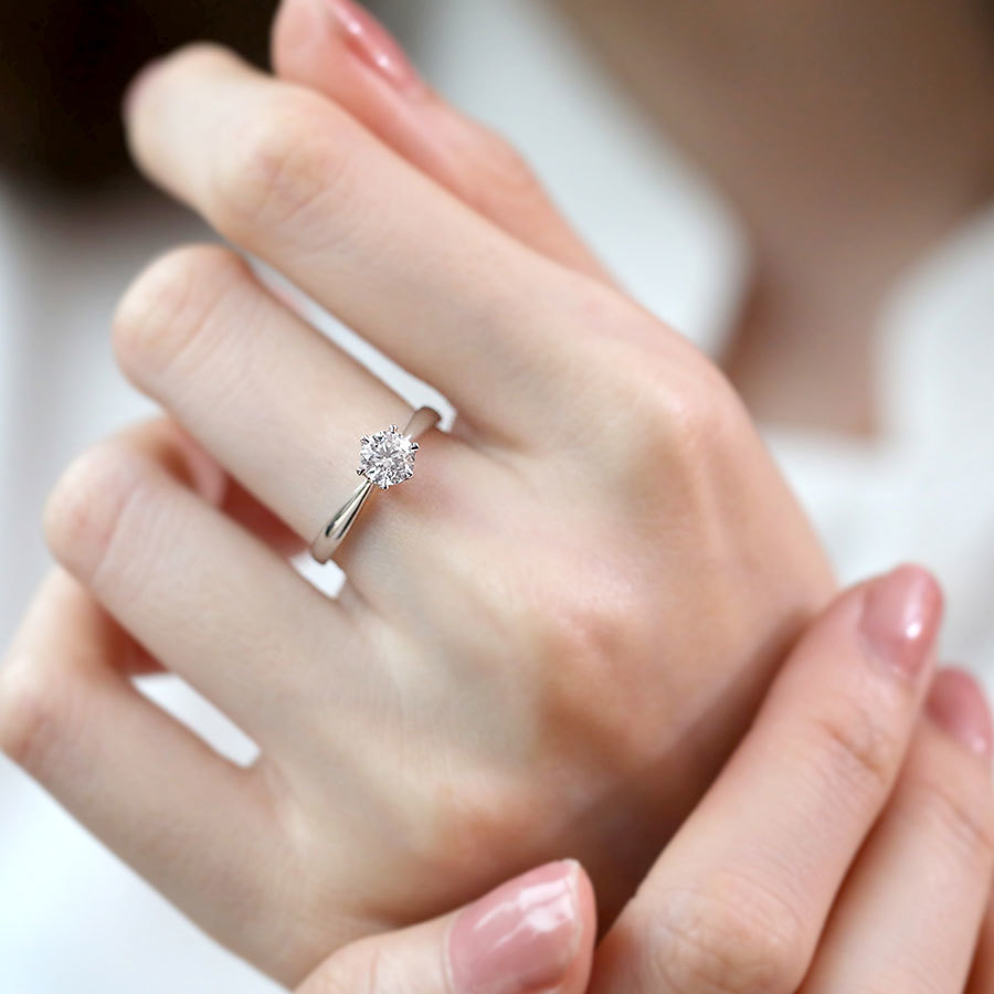 經典六爪 — GIA50分鑽石戒指