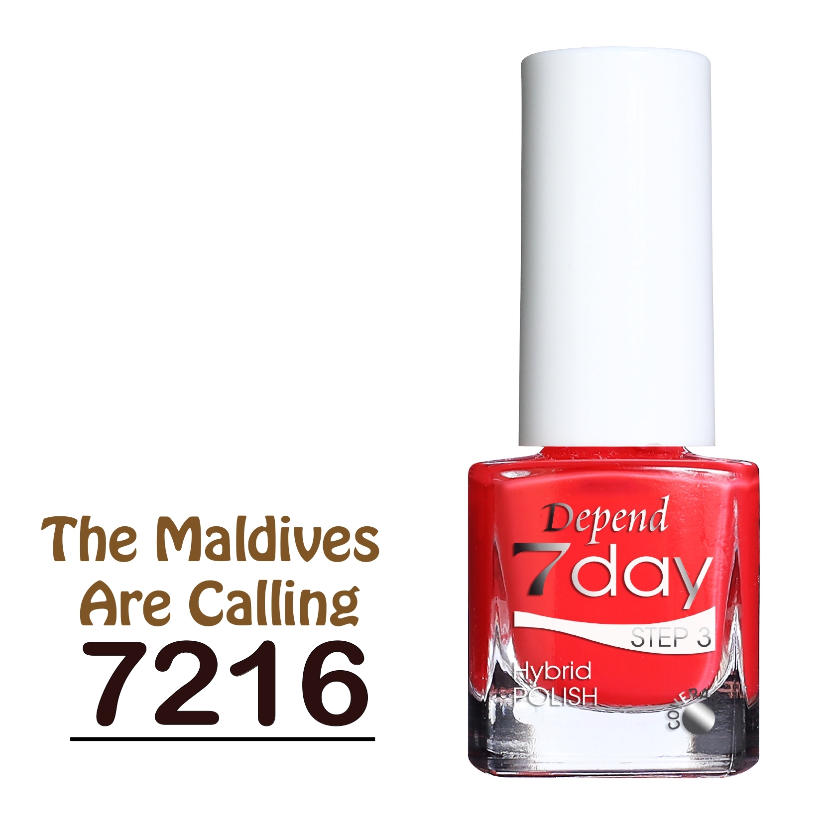 7day 仿GEL甲快乾甲油 7216 顯白糖果紅色 (不透明)