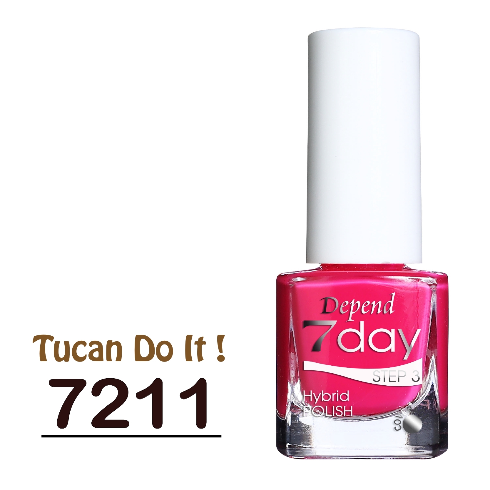 7day 仿GEL甲快乾甲油 7211 嬌媚桃紅色 (不透明)