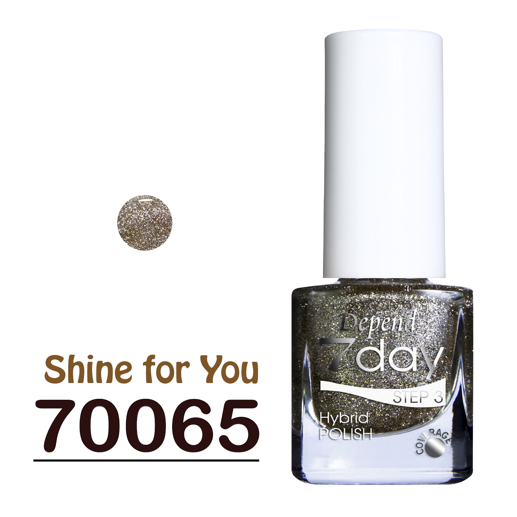 7day 仿GEL甲快乾甲油 70065 香檳金閃粉色 (不透明)