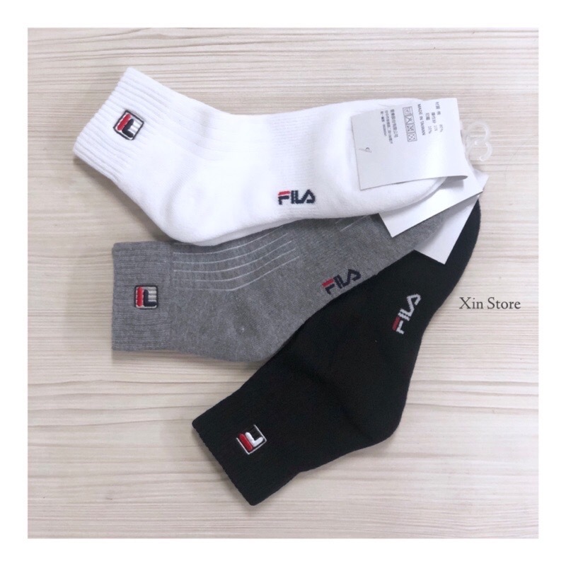 【現貨】FILA 基本款 刺繡 小Logo 中筒襪