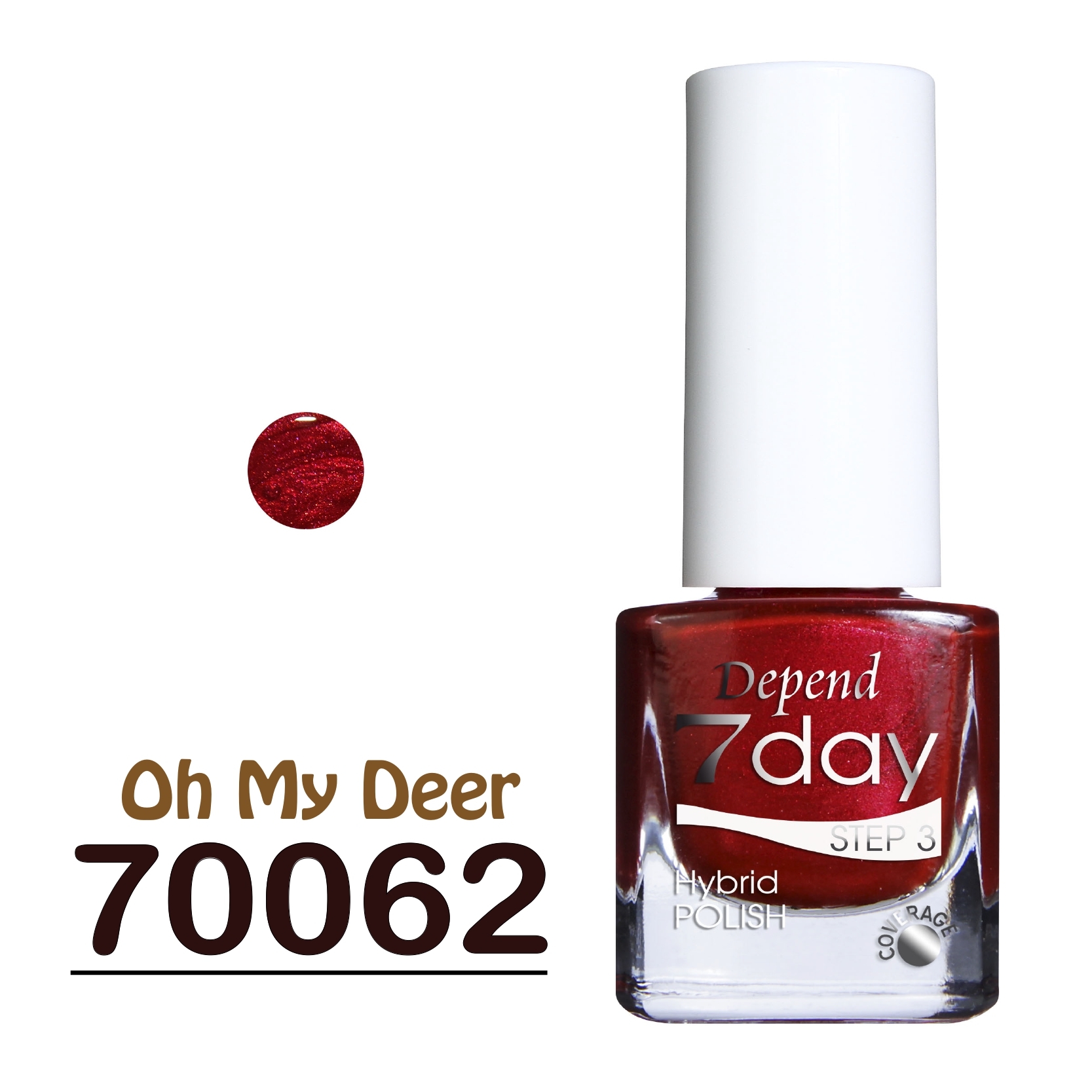 7day 仿GEL甲快乾甲油 70062 氣質珠光亮紅色 (不透明)