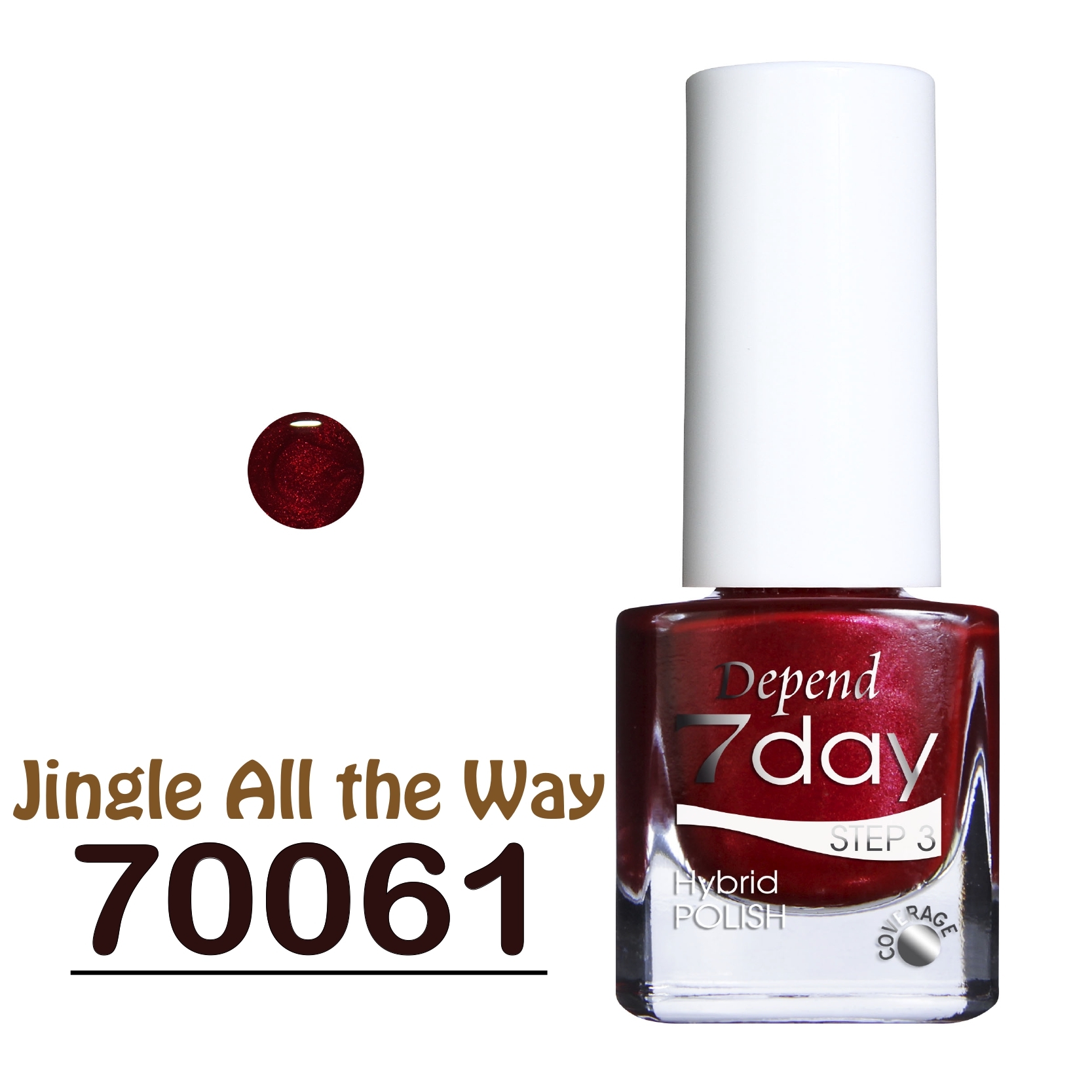 7day 仿GEL甲快乾甲油 70061 高貴珠光酒紅色 (不透明)