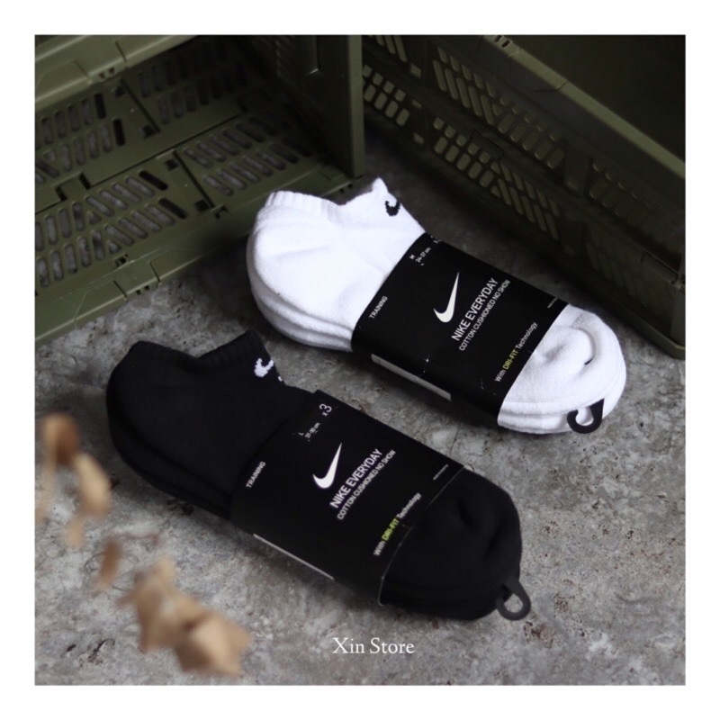 Nike Swoosh Sock 踝襪 短襪 襪子 三雙一組 黑 白 灰