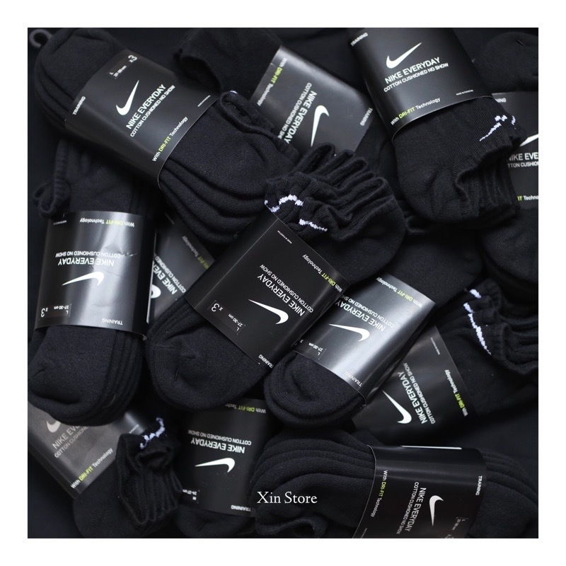 Nike Swoosh Sock 踝襪 短襪 襪子 三雙一組 黑 白 灰