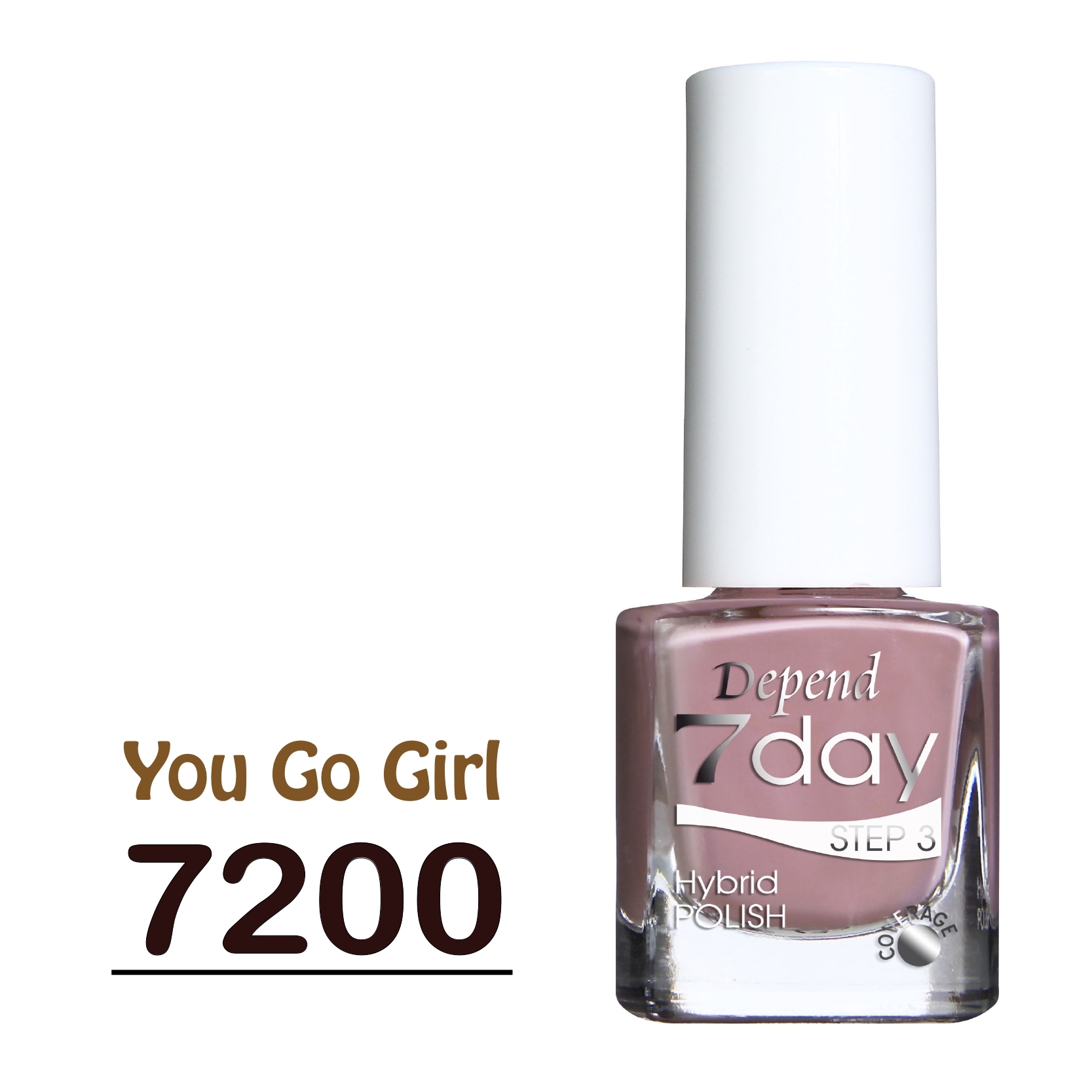 7day 仿GEL甲快乾甲油 7200 豆沙肉粉色 (不透明)