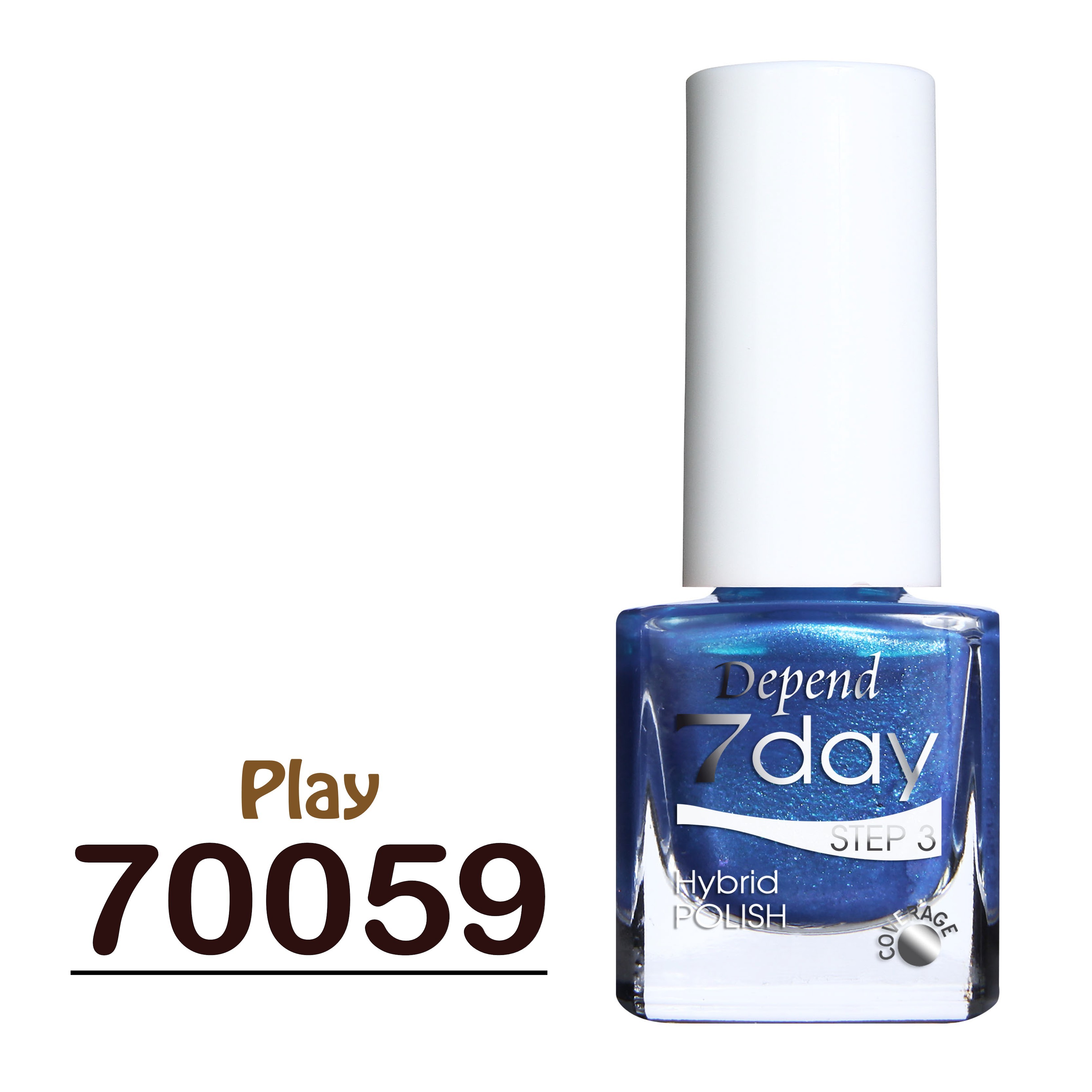 7day 仿GEL甲快乾甲油 70059 金屬彩藍底色配藍色閃粉 (不透明)