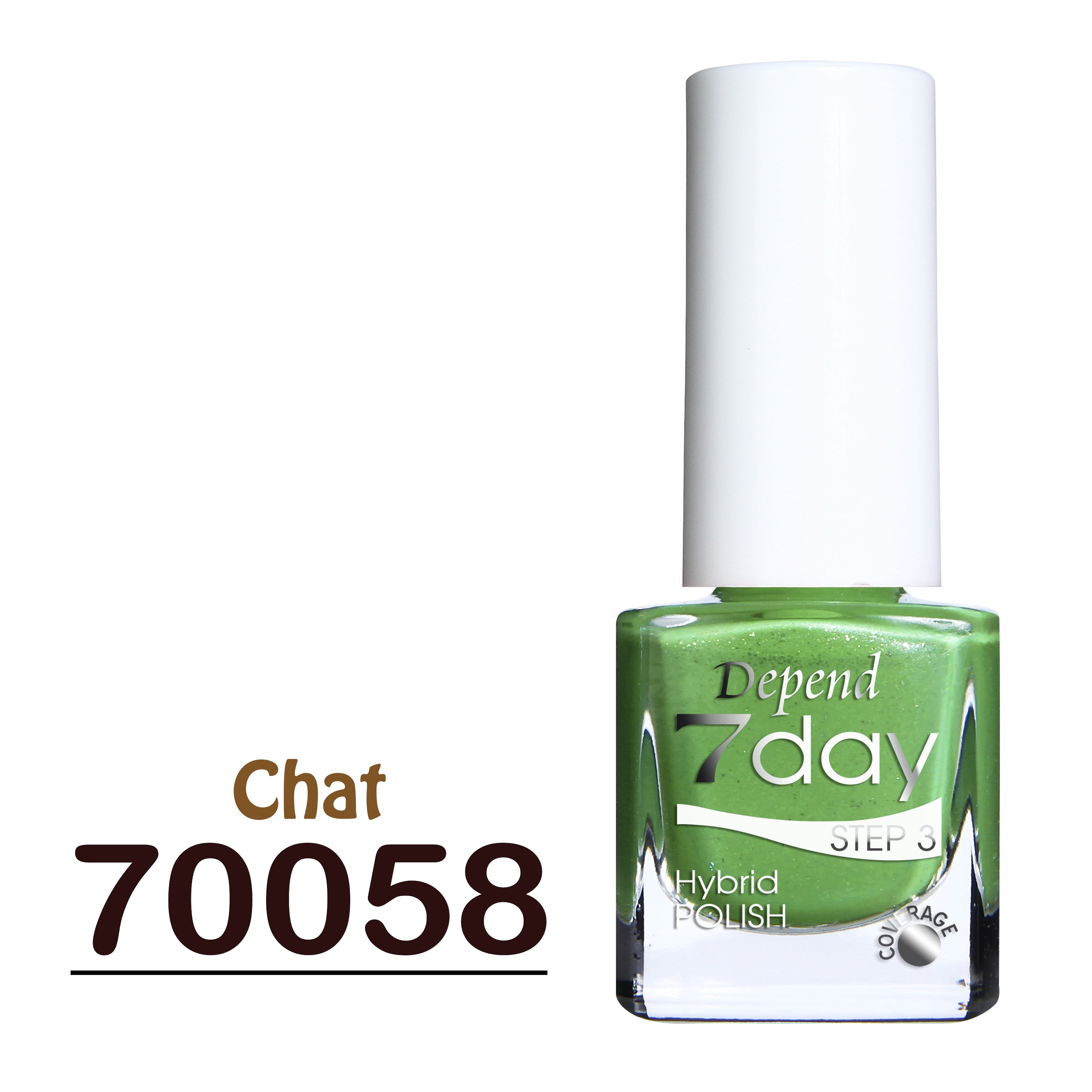 7day 仿GEL甲快乾甲油 70058 金屬蘋果綠底色配黃色閃粉 (不透明)