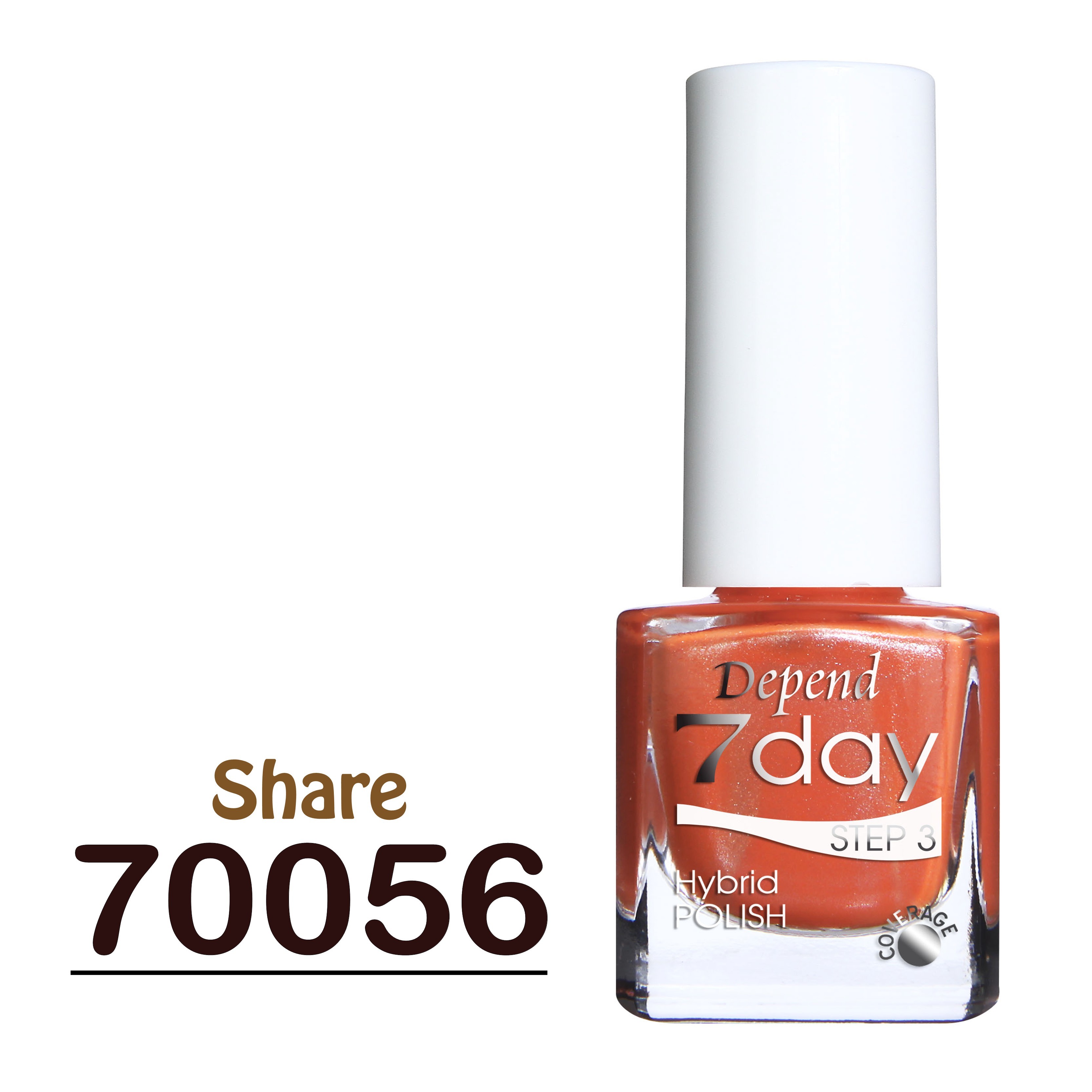 7day 仿GEL甲快乾甲油 70056 珠光橘橙色 (不透明)