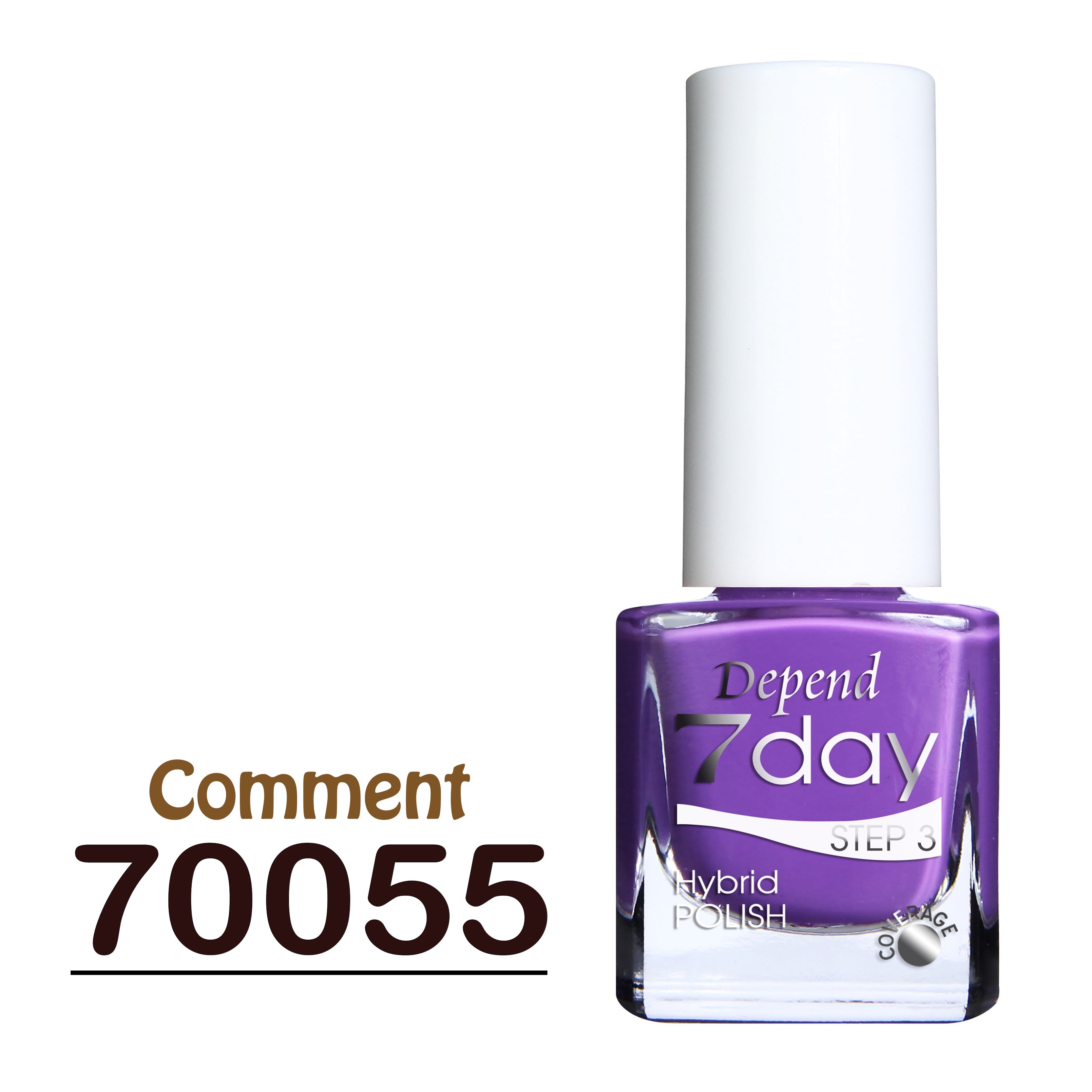 7day 仿GEL甲快乾甲油 70055 粉彩紫羅蘭色 (不透明)