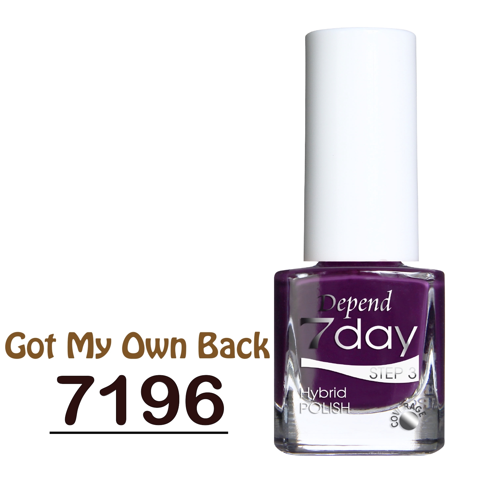 7day 仿GEL甲快乾甲油7196 深梅子酒紫色 (不透明)