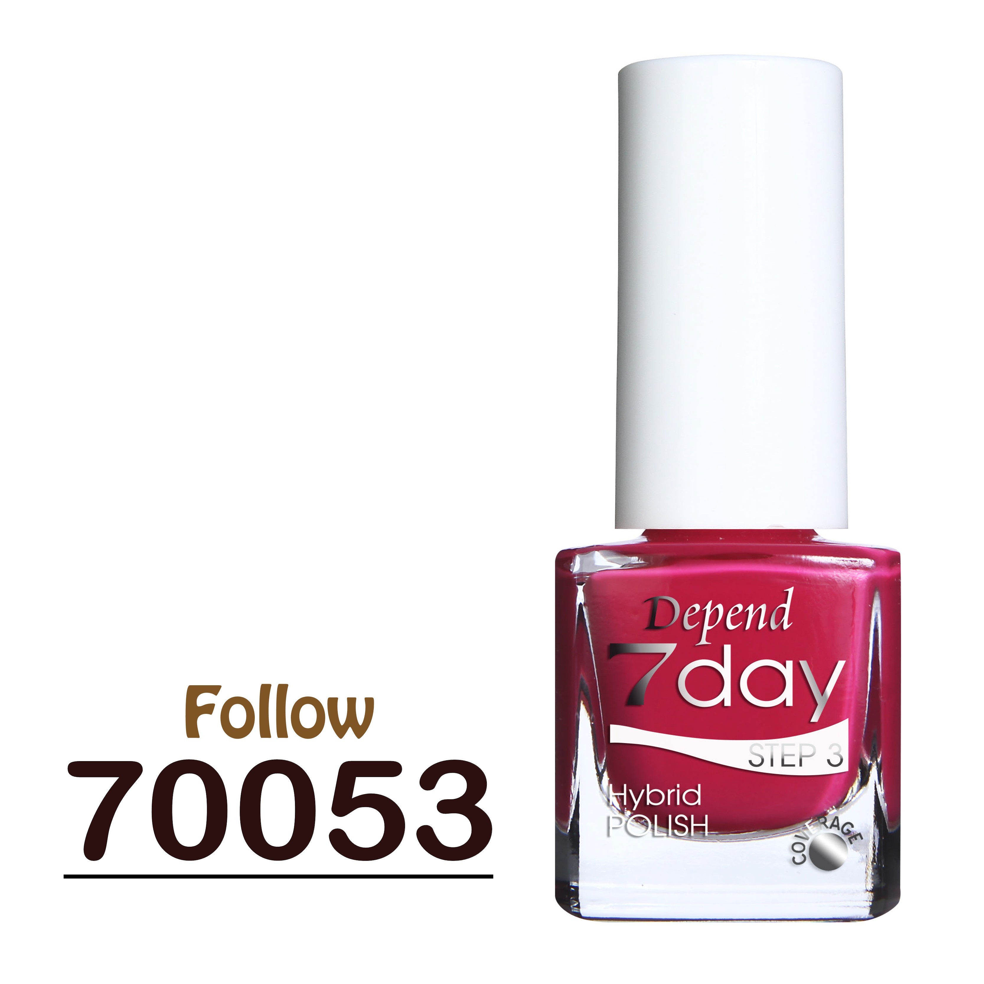 7day 仿GEL甲快乾甲油 70053 糖果桃紅色 (不透明)