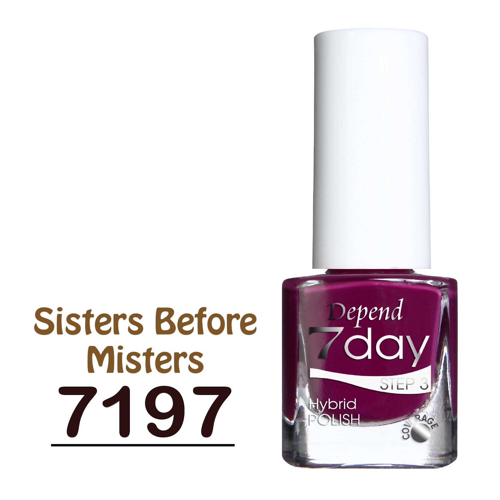 7day 仿GEL甲快乾甲油 7197 葡萄玫紅色 (不透明)