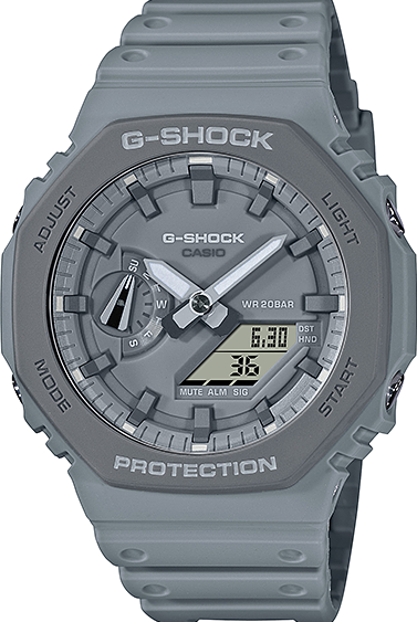 萬年鐘錶 - G-SHOCK  八角錶殼藍灰色調系列電子錶  灰色 GA-2110ET-8A  錶徑 : 48.5 mm