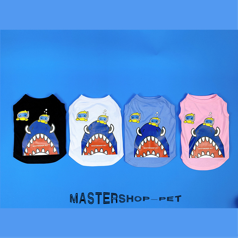 MASTERSHOP🔥🔥 潮牌背心 鲨鱼背心 优质婴儿布料 不刺激皮肤 4色选择 白/粉/黑/蓝