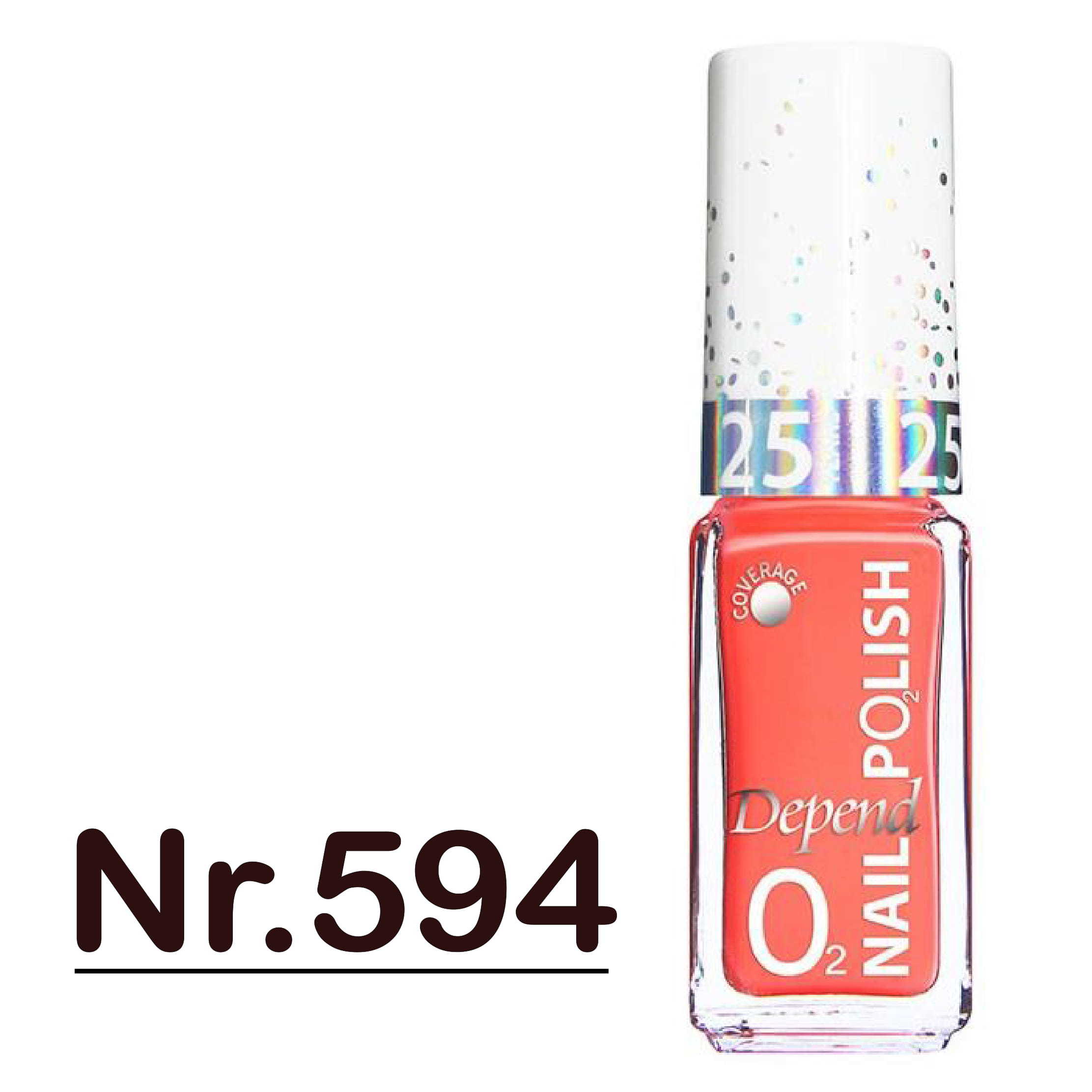 O2 甲油 594 鮮珊瑚色 (不透明)