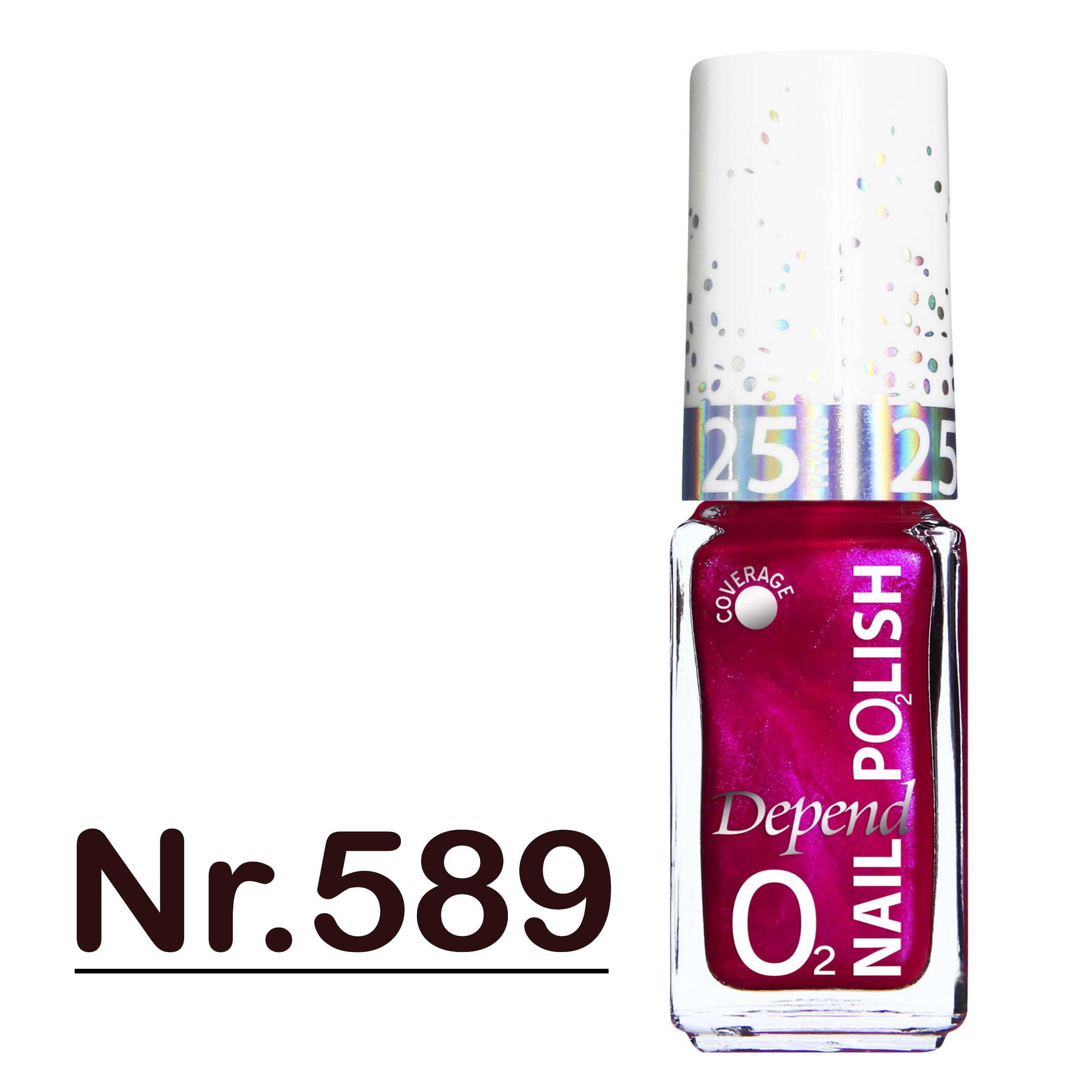 O2 甲油 589 桃紅色配桃紅珠光 (不透明)