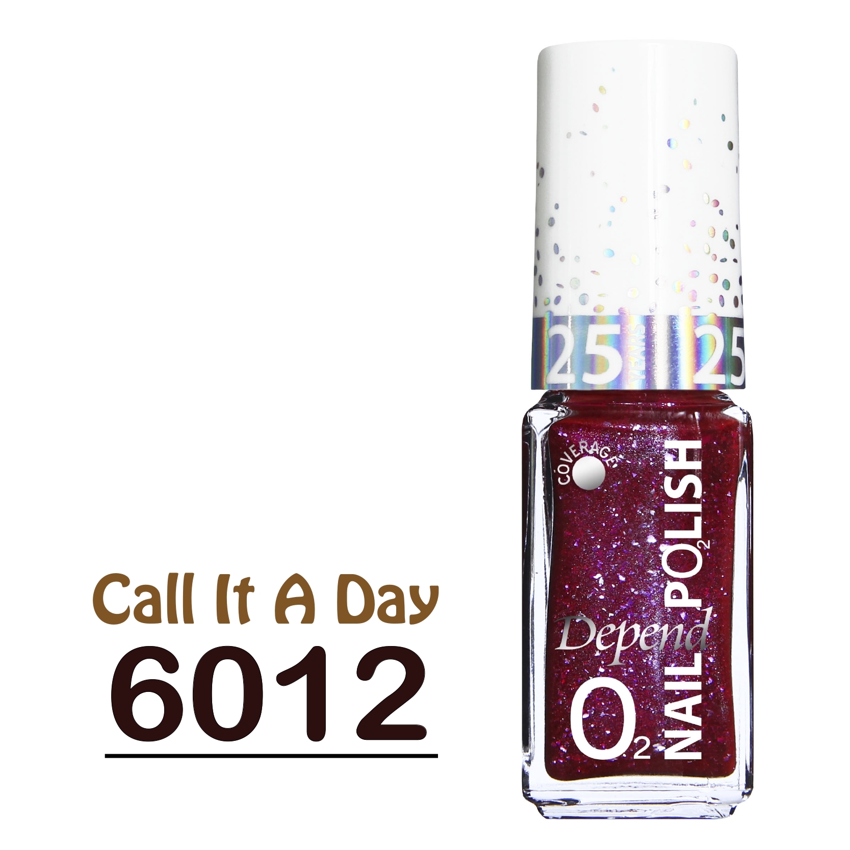 O2 甲油 6012 彩紫銀雪閃粉(不透明)